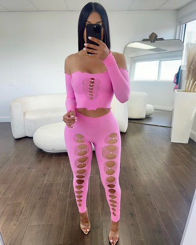 Extra In Pink Pant Set