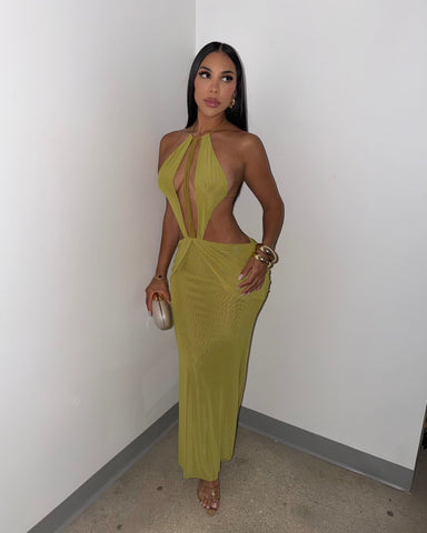 Dinner In Olive Maxi