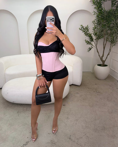 Pretty In Layers Corset (Pink)