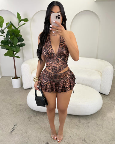 Fierce Hottie Skirt Set (Shorts Under)