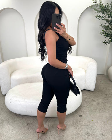 Lori Ribbed Capri Set