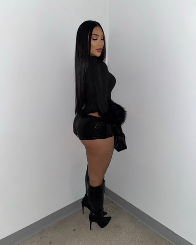 Maison Noir Fur Bodysuit