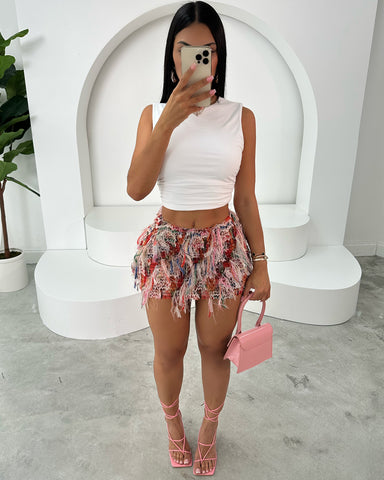 Bimini Ruffled Mini Skirt