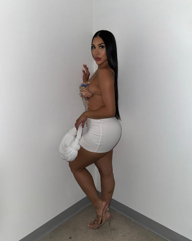 White Mini Skirt (Double Lined)