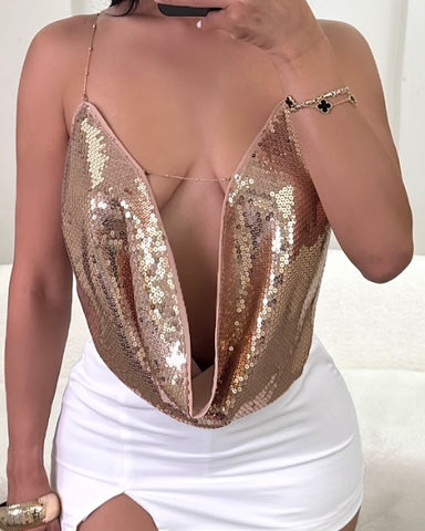 Golden Lights Drape Top