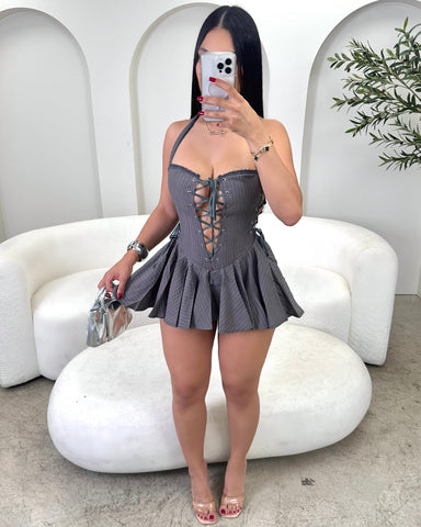 Pinstriped Love Mini Dress