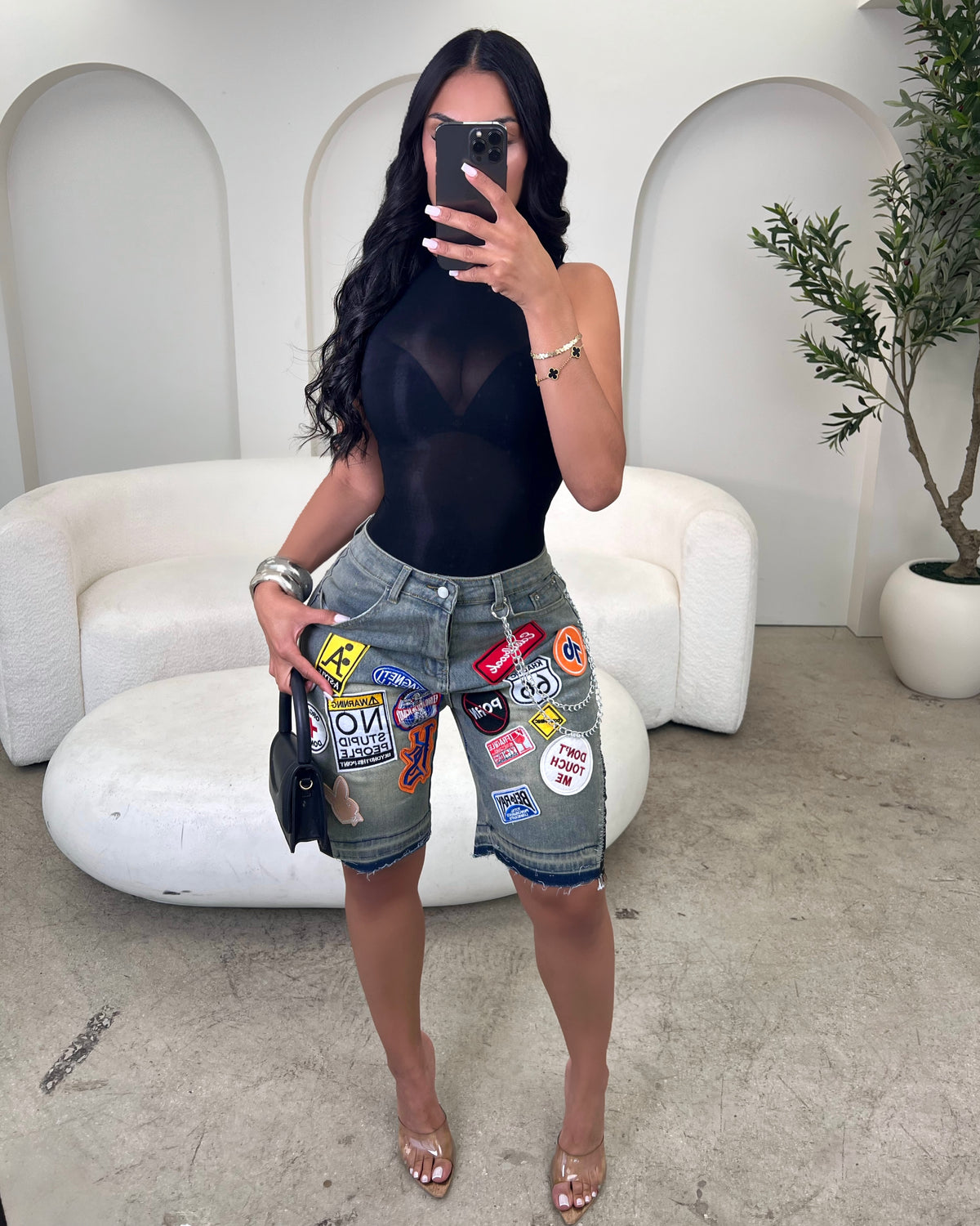 Fast Life Patchwork Jorts