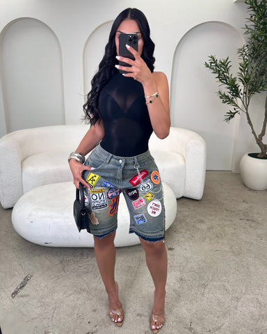 Fast Life Patchwork Jorts