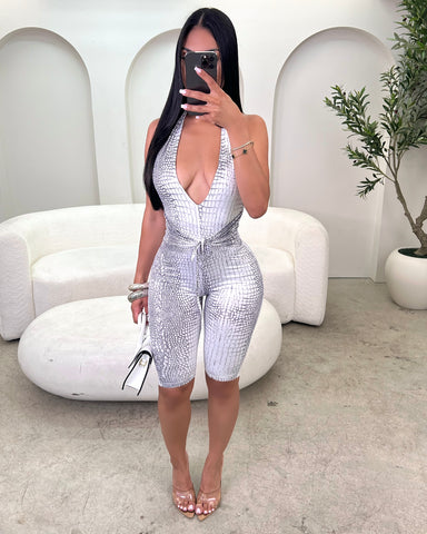 Snow Python Capri Romper