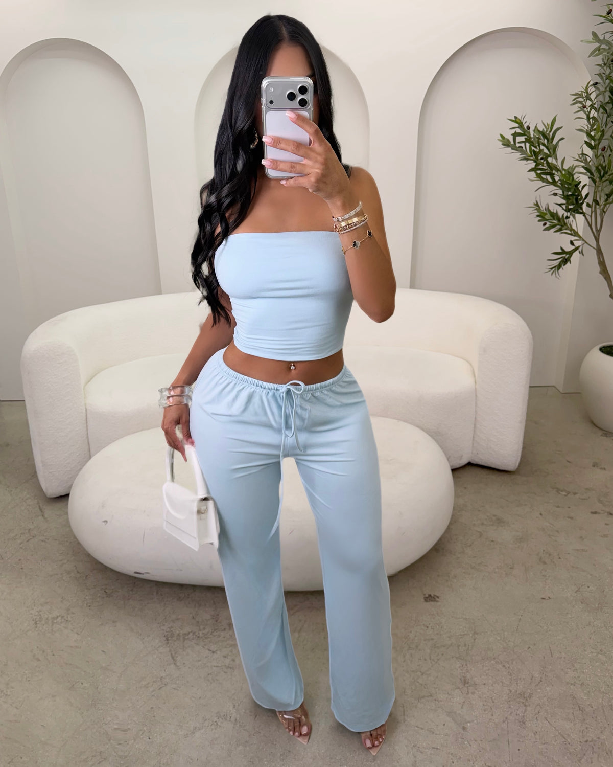 Sculpt & Flow Strapless Set (Baby Blue)