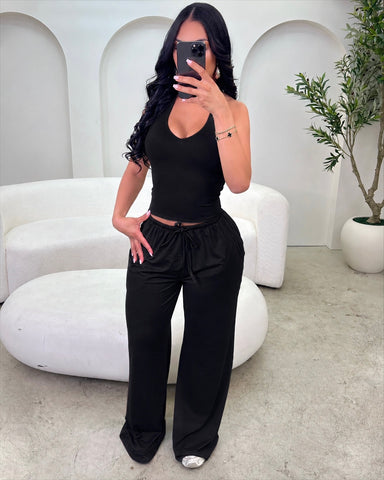 Sculpt & Flow 3 Pc Pant Set (Black)