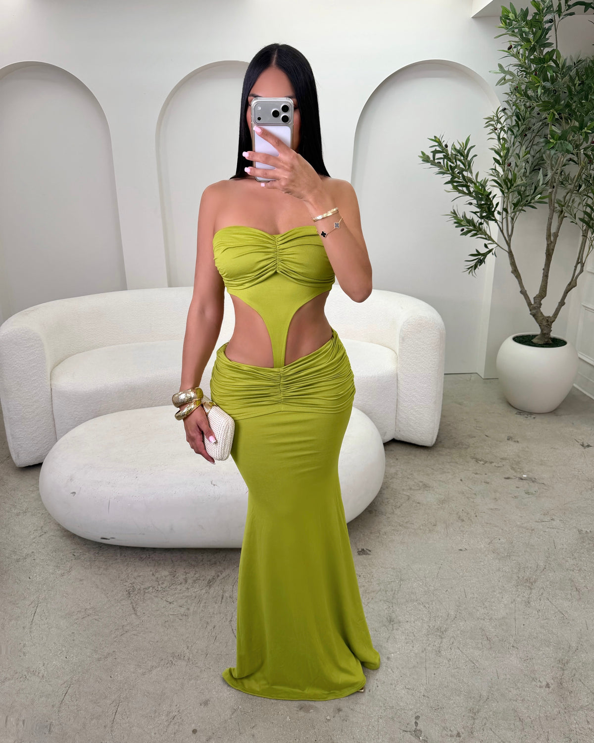 Sorrento Ruched Maxi Dress