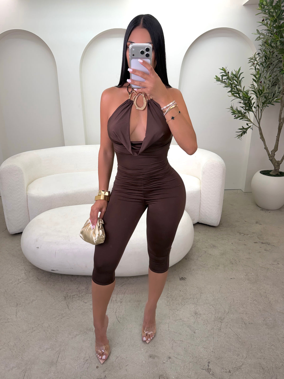 Rich Taste Golden Detail Romper