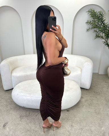 Chestnut Open Back Maxi
