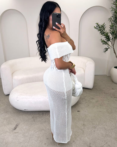 Isla Blanca Crochet Maxi