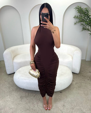 Chestnut Open Back Maxi