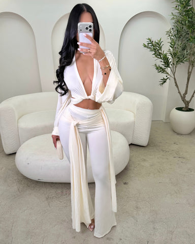 Draped Silhouette Pant Set