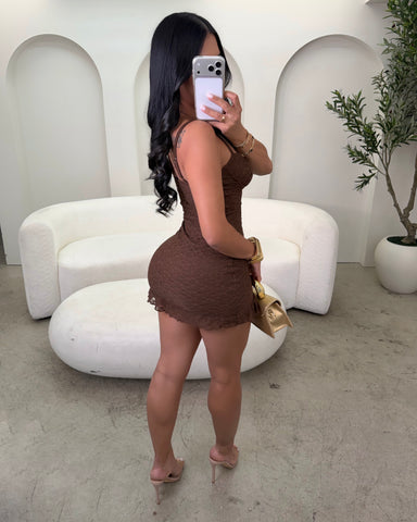 Mocha Dreams Lace Mini