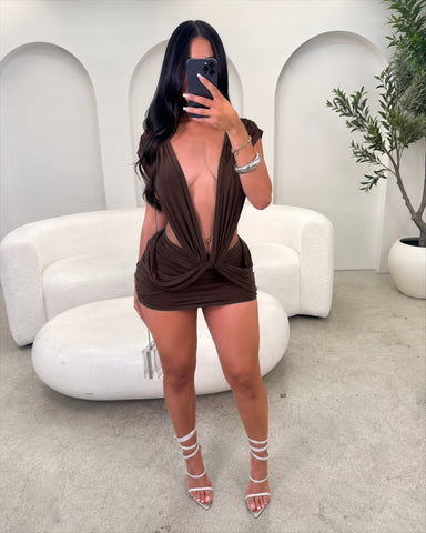 Espresso Temptation Mini Dress