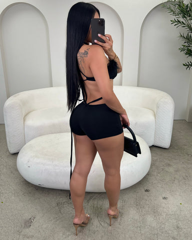 Feather Fantasy Cutout Romper