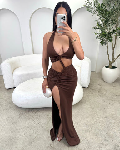 Pretty In Mocha Maxi Dress