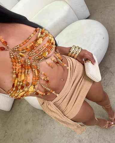 Sunset Treasure Beaded Top