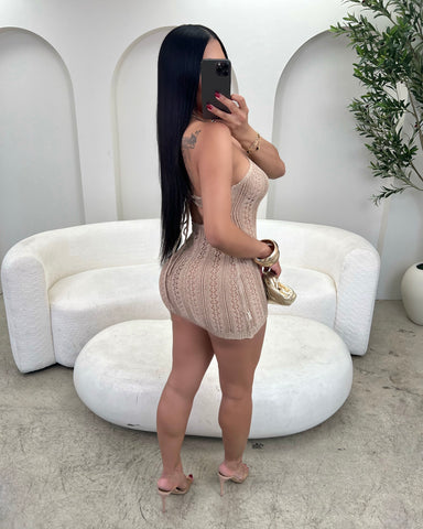 Golden Tide Mini Dress