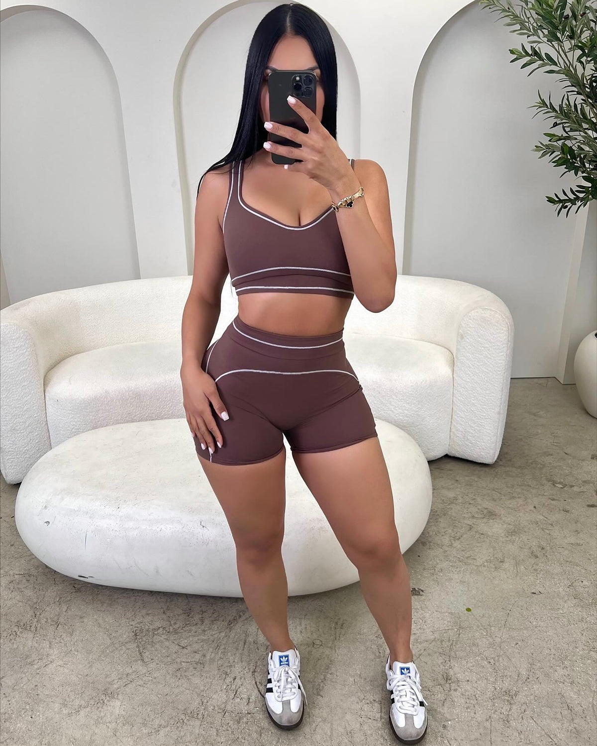 Brown Active Short Set