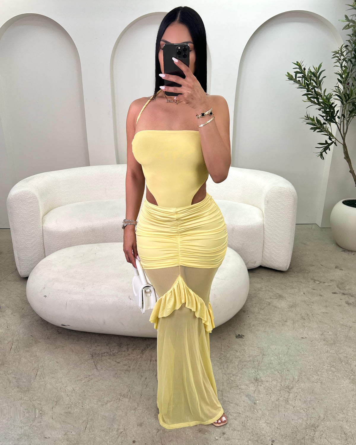 The Victoria Maxi Dress (Pastel Yellow)