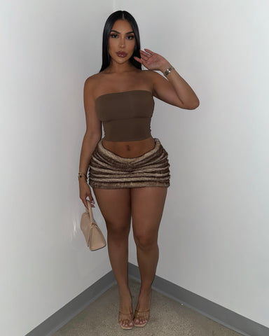 Chestnut Charm Mini Skirt (Light)