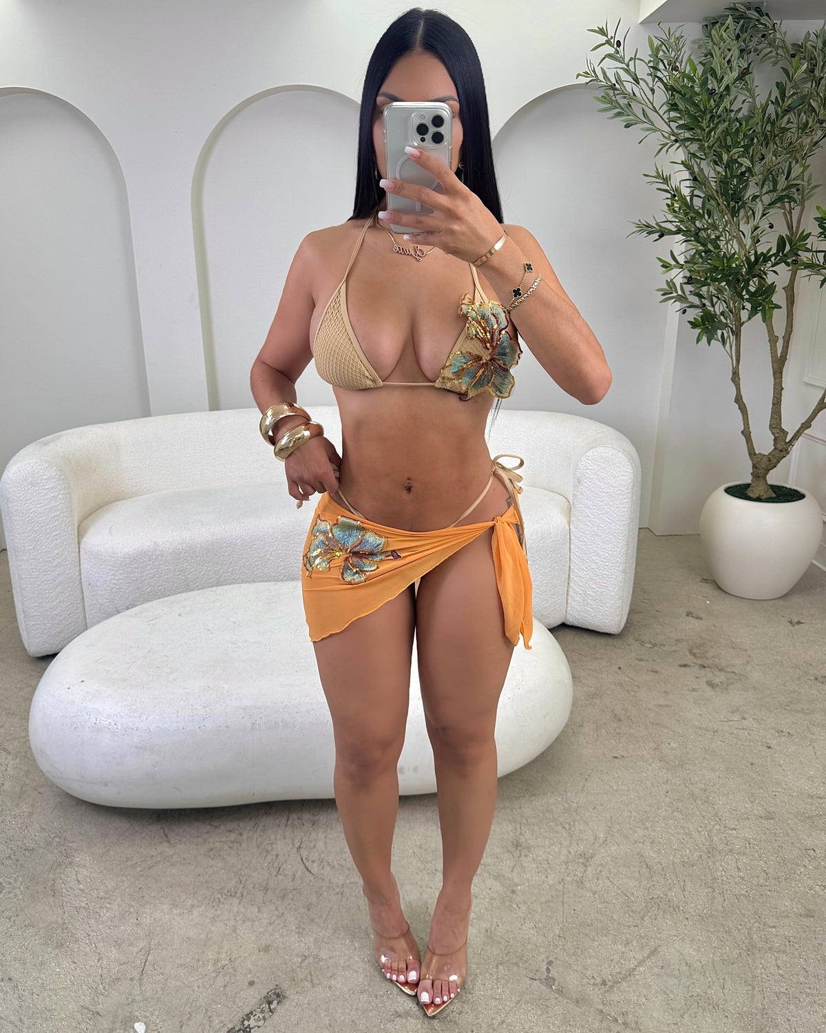 Golden Hibiscus  Swim Set