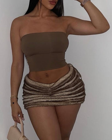 Chestnut Charm Mini Skirt (Light)