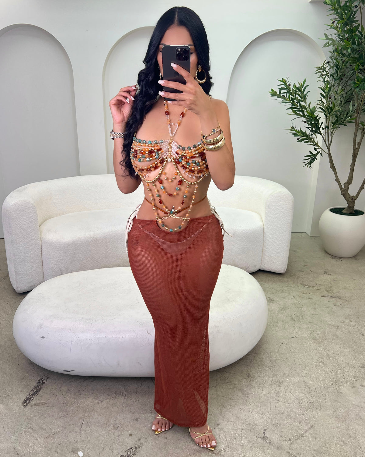 Desert Treasure Beaded Top