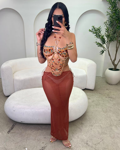 Desert Treasure Beaded Top