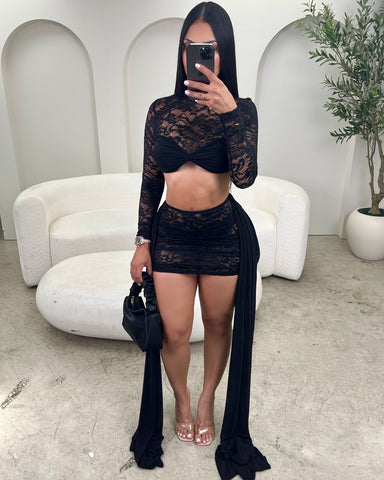 Lace Temptation Skirt Set