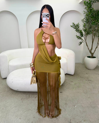 Aurelia Maxi Dress (Olive)