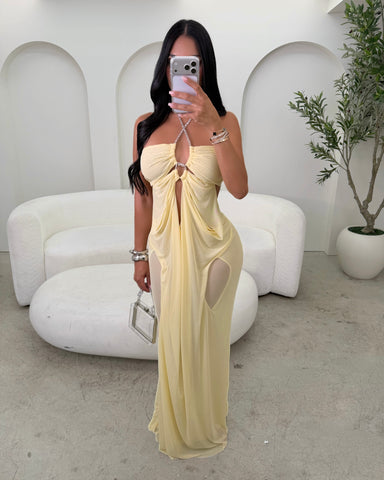 Soft Seduction Maxi (Pastel Yellow)