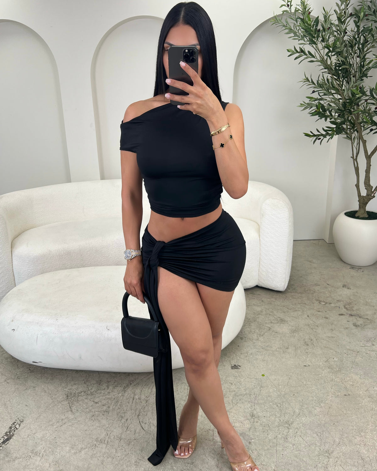 Martini Me Skirt Set (Black)