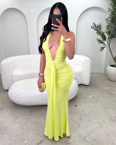 Sculpted Chic Pistachio Maxi