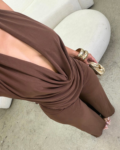 Sheer Love Mocha Pant Set