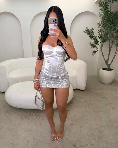 Afterglow Sequin Mini Skirt