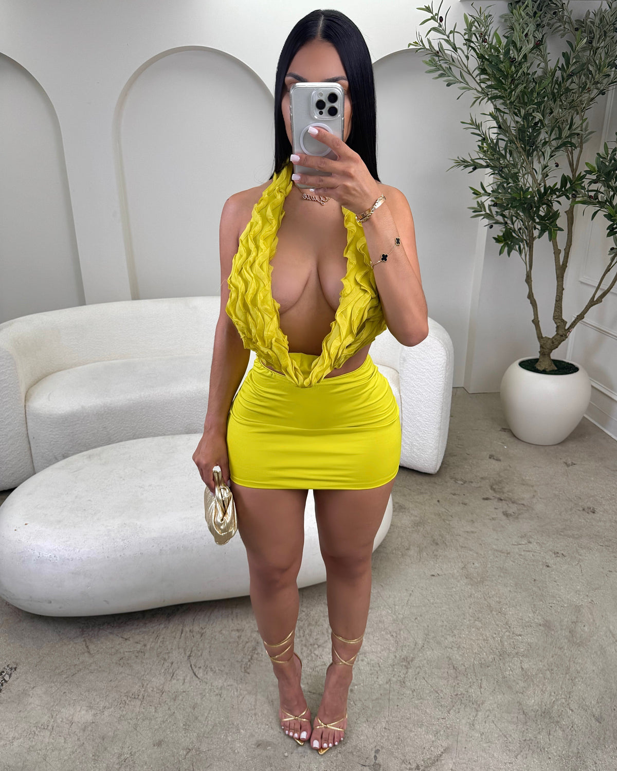 Olive & Ruffles Skirt Set