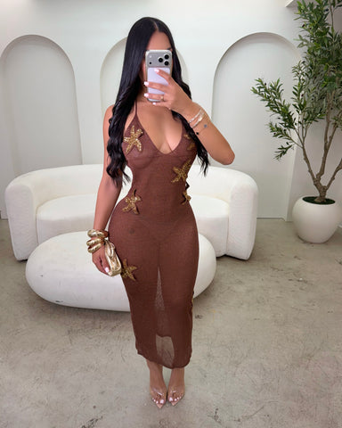 Bronzed Coast Knit Midi