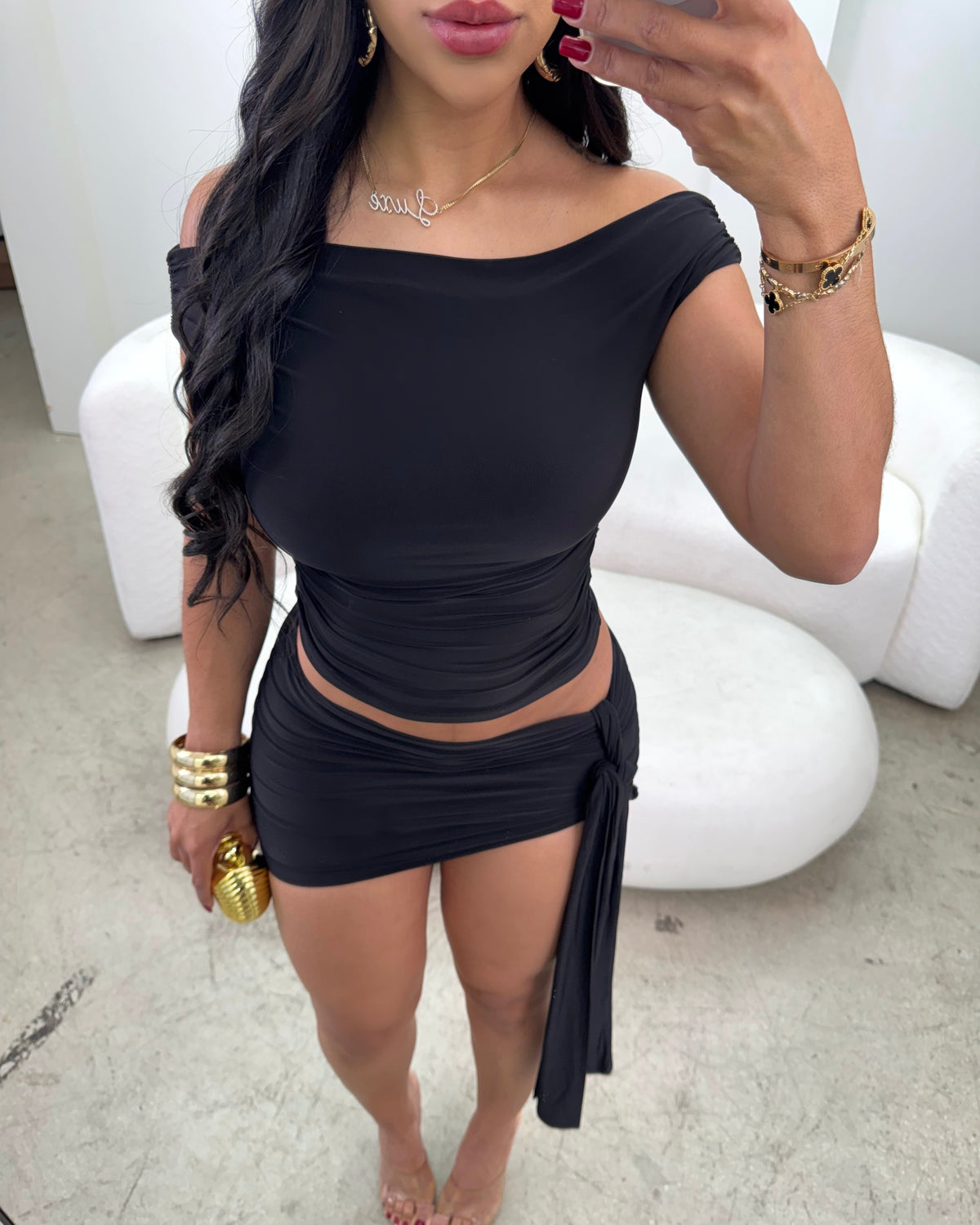 She’s Electric Skirt Set (Black)