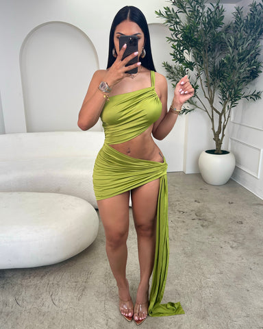Hottest Out MiniDress  (Green)