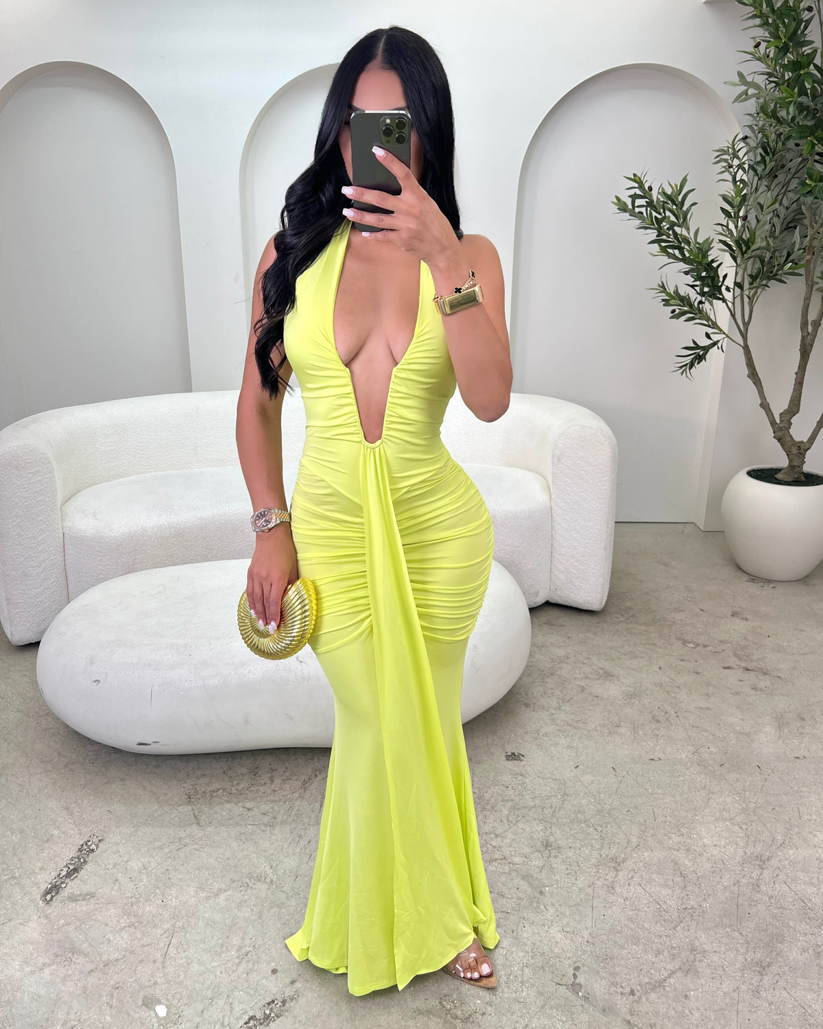 Sculpted Chic Pistachio Maxi