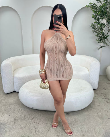 Golden Tide Mini Dress