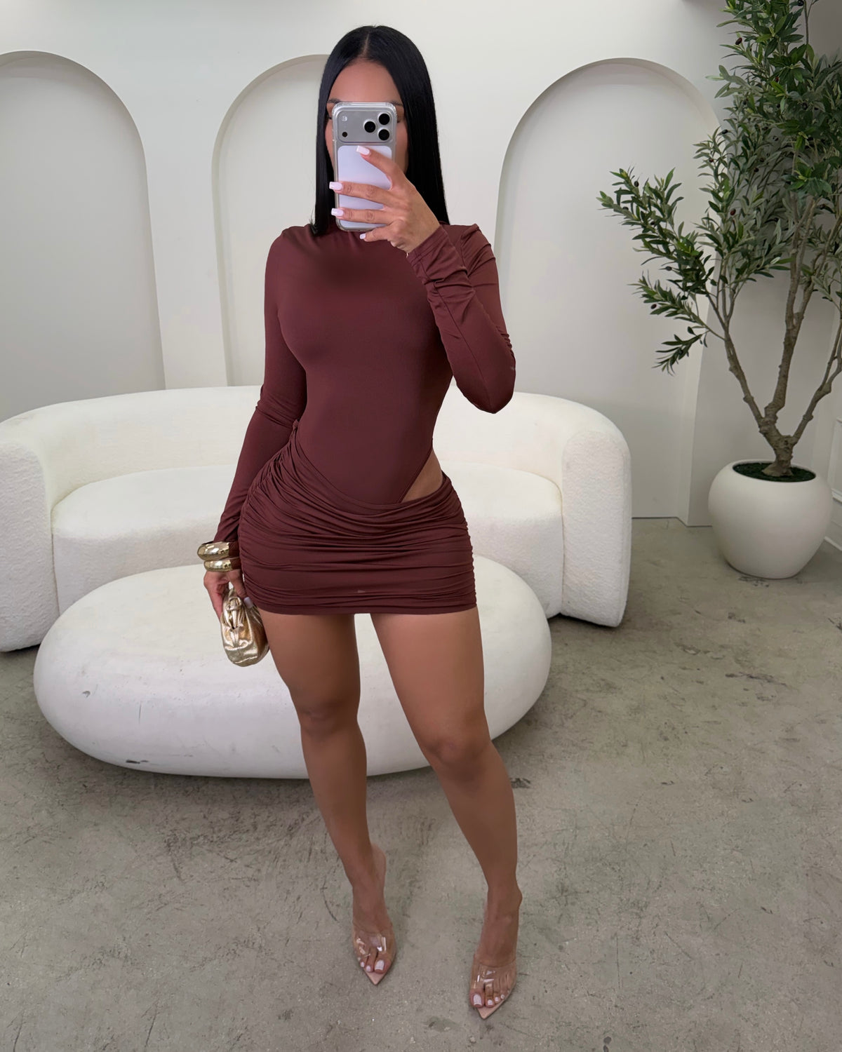 Sculpted Desires Cutout Mini (Brown)