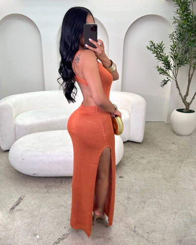 Sienna Maxi Dress (Rust)