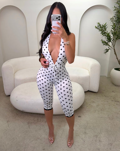 Polka After Dark Romper